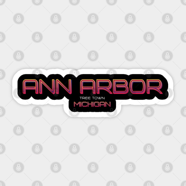 Ann Arbor Sticker by wiswisna